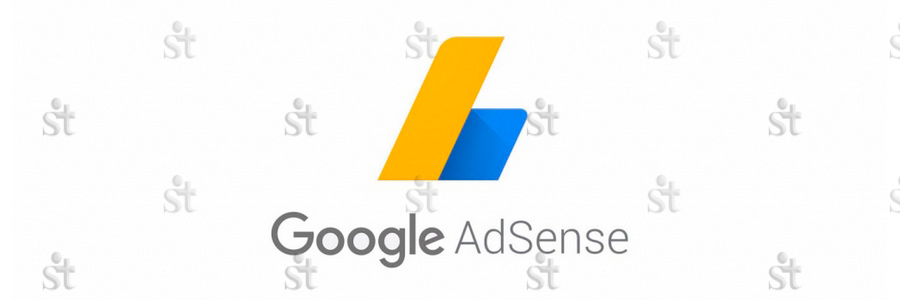 Логотип Google сервиса контекстной рекламы AdSense на белом фоне