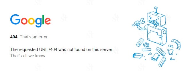 Ошибка 404